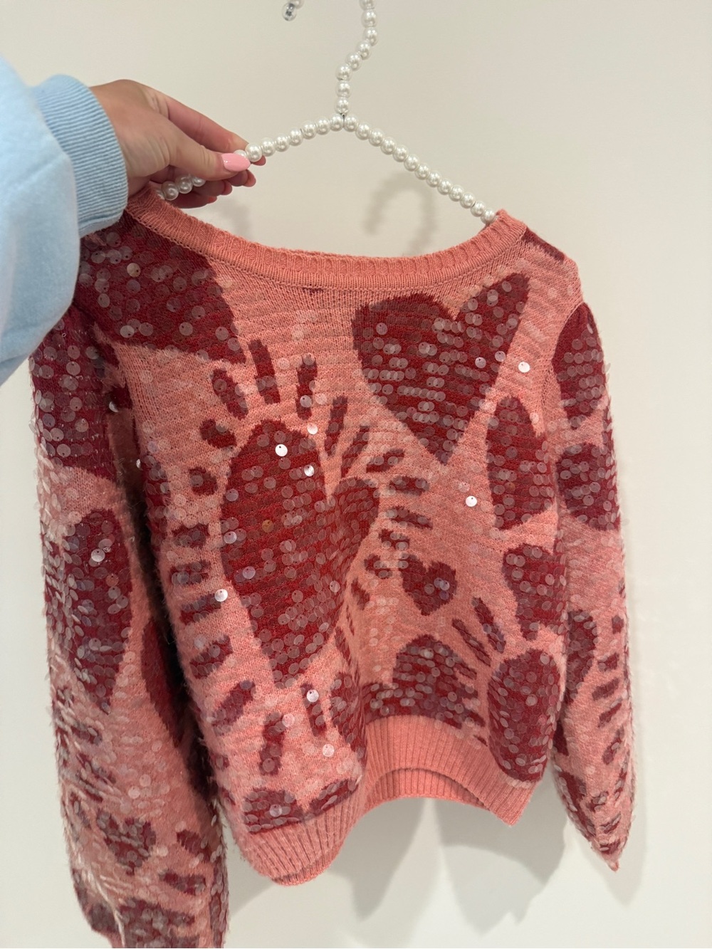 Farm Rio Heart Glitter Sweater